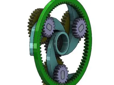 Planetary gear set-type 3-7 gears Free 3D print model
