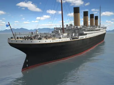 RMS Titanic cruise ship 3D model