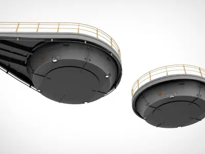 sci-fi Architecture kitbash 53 3D model