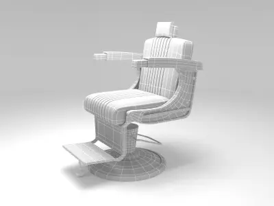 salon chair 3d model Low-poly 3D model