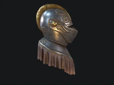 Medieval Helmet 2 Low-poly 3D model