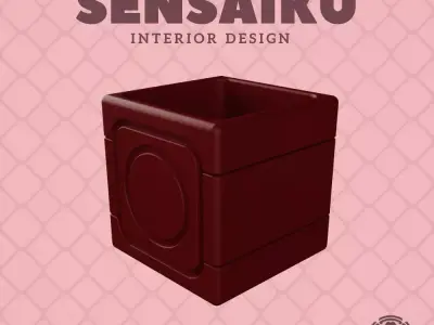 09 Cube 09 Custom Vase Design - Ikebana Home Decoration 3D print model