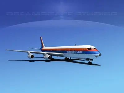Douglas DC-8-63 Quebec Air 3D model