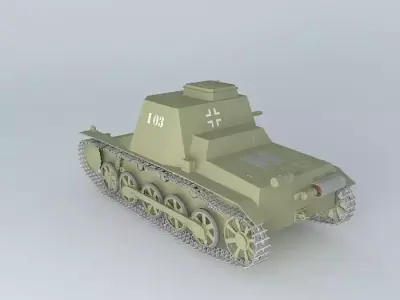 SDKFZ 265  Small Panzerbefehlswagen Ausf A German Command Tank 3D model