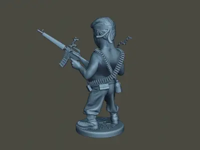 Donald Trump RamboMan 3D print model