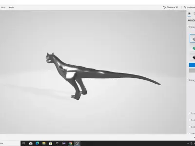 Carnotauros computer screen showing dinosaur Free 3D model