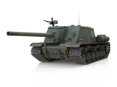 ISU-122 - Soviet self-propelled gun 3D model