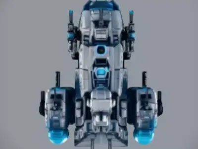 X-7R Heavy Assault Spaceship 3D model