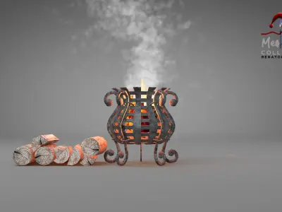 medieval floor lighting 3D model