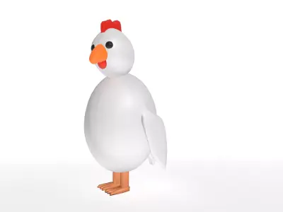 Cartoon Chicken - Rigged Free 3D model