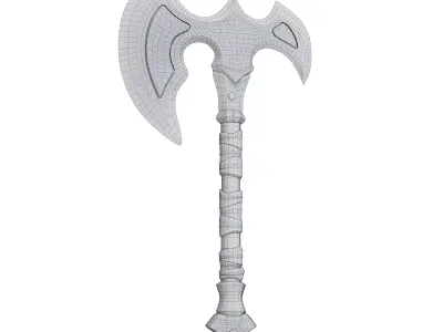 Ancient Battle Axe - Game Ready 3D Melee weapon model Low-poly 3D model