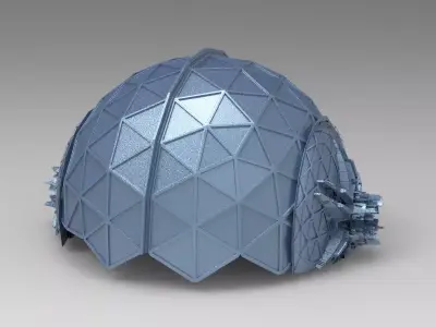 Greenhouse Jupiter Luna dome ruin  3D model