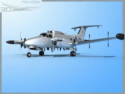 RC-12P Guardrail US Army 3D model