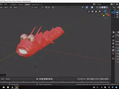 Worm free Free low-poly 3D model