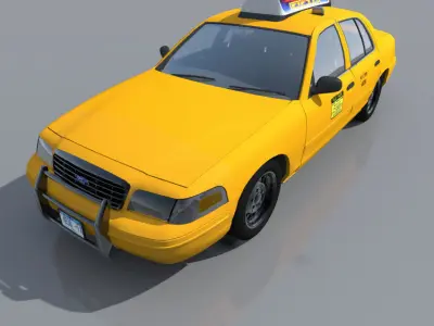 NY taxi Free 3D model