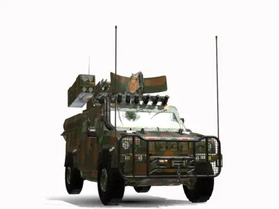 iveco lmv 4x4 antiaereo  Low-poly 3D model