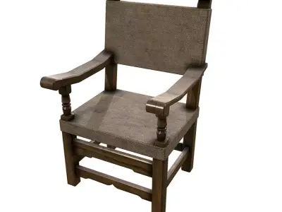 Ornate Chair Low-poly 3D model