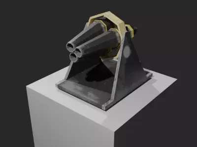 Cannon pack Free low-poly 3D model