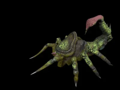 scorpio character scifi mutant  Low-poly 3D model