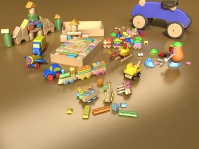 Toys Collection 10 Items 3D model