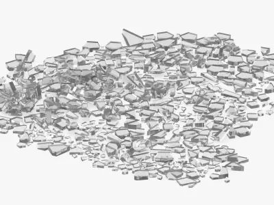 Tempered Glass Pile Small and Large 3D model