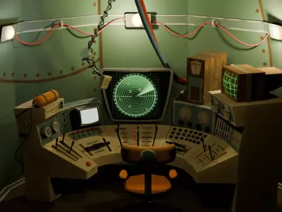 Stylized Spaceship Model Low-poly 3D model