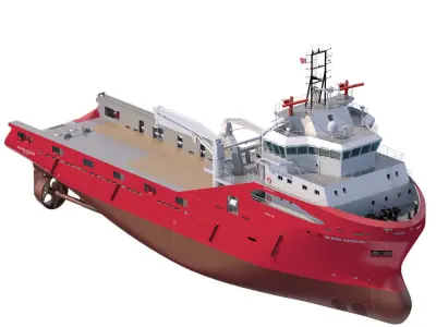 75 m AHTS Supply Vessel Skandi Saigon 3D model