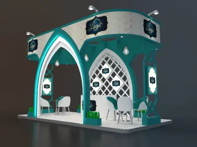 exhibition stand 18 sqm 3D model