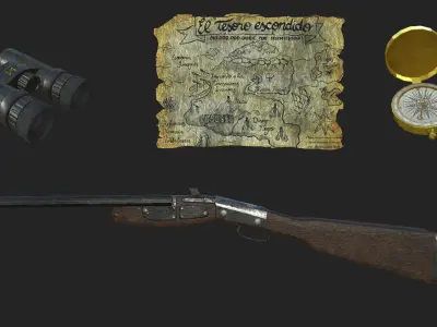 EXPLORER GEAR Low-poly 3D model