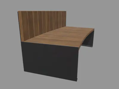 Low Poly Bench 016 Low-poly 3D model