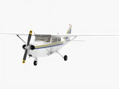 Cessna 172 Low-poly 3D model