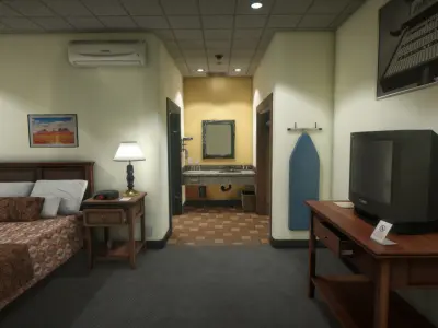 Grand Rock Motel Low-poly 3D model