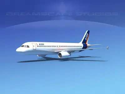 A320 LP Airbus 1 Low-poly 3D model