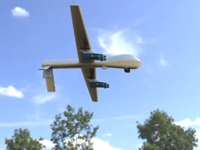 Predator Drone Low-poly 3D model