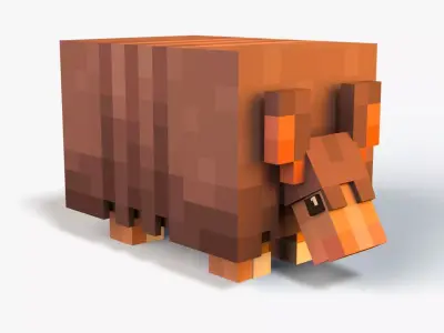 Minecraft Armadillo Low-poly 3D model