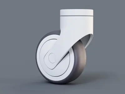 Caster Wheel Brakeless 2 3D model