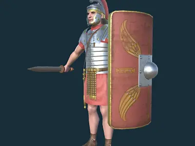 Septimus roman legionnaire Low-poly 3D model