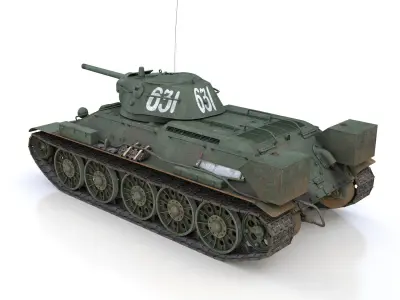 T-34-76 - Model 1942 - Soviet medium tank - 631 3D model