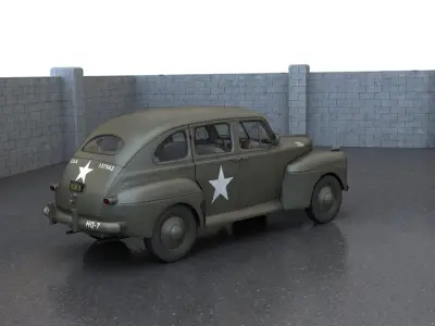US Army Staff Car 3D model
