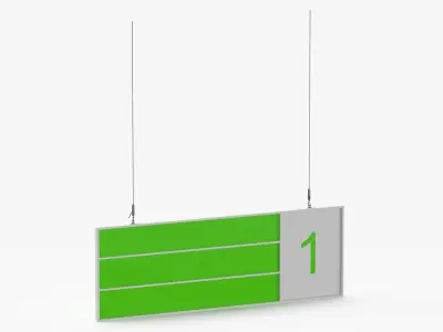 Aisle Sign 01 3D model