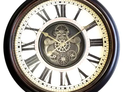 Realistic Wall Clock Free low-poly 3D model