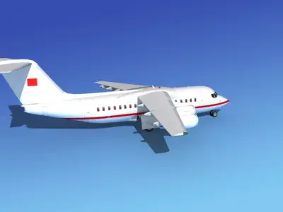 BAe 146-200 Bahrain 3D model