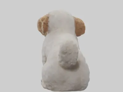 Cockapoo wagging tail model 3D model