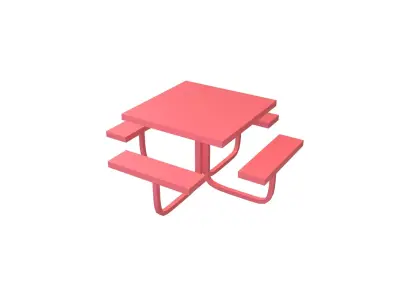 Park Table v1 005 Low-poly 3D model