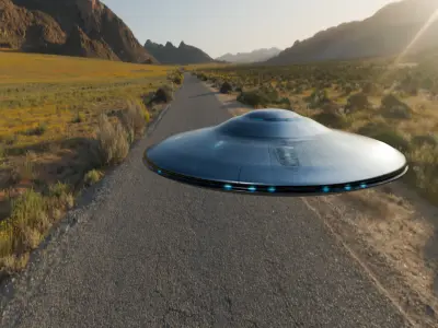 Realistic UFO UAP Ovni Extraterrestial Spaceship 3D model