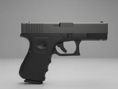 Glock 19 Game Ready Pistol Low Poly PBR Weapon Low-poly 3D model