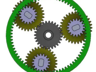 Planetary gear set-type 3-7 gears Free 3D print model