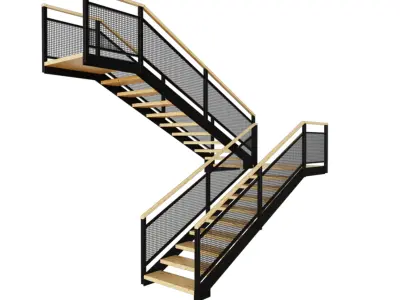 STAIRWAY IN LOFT STYLE 01 3D model