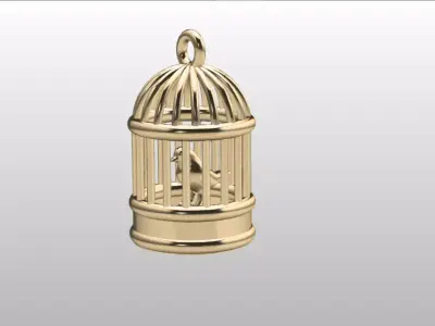 bird in the cage vintage charm Free 3D print model