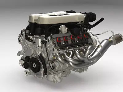 Audi R8 V10 FSI engine 3D model